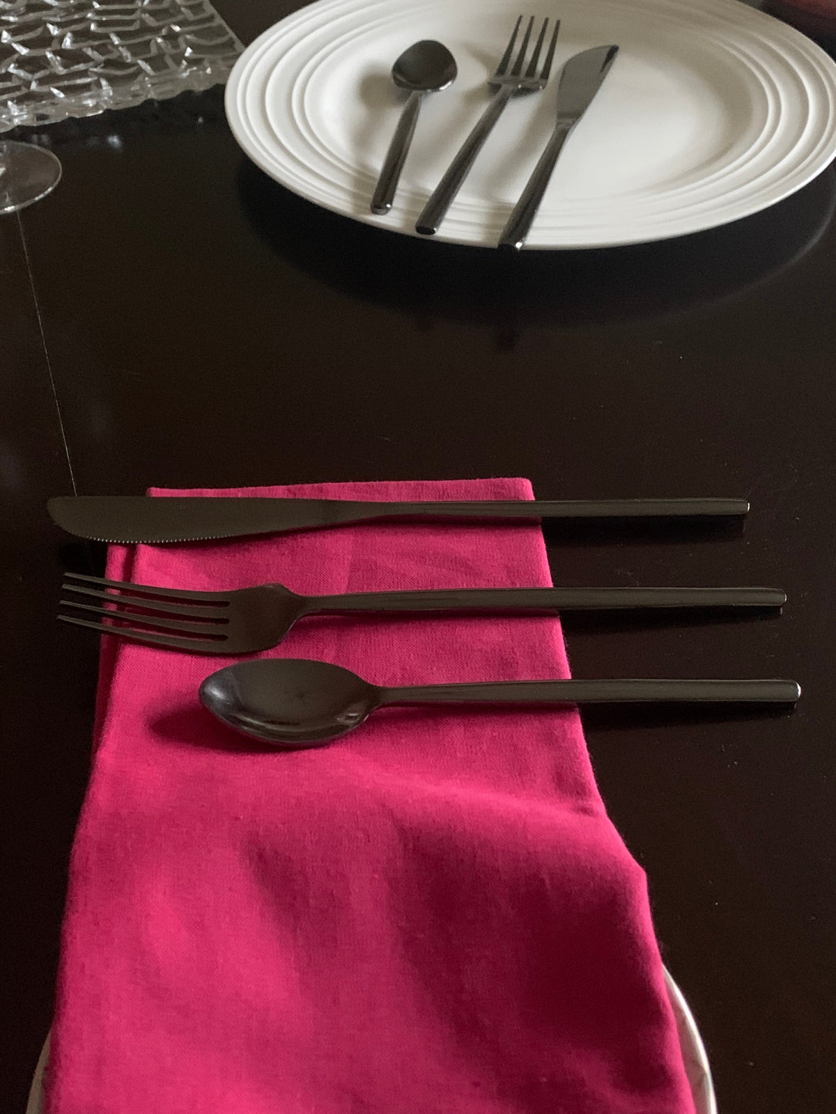 Vibhsa Black Stainless Steel Flatware 36 PC Set
