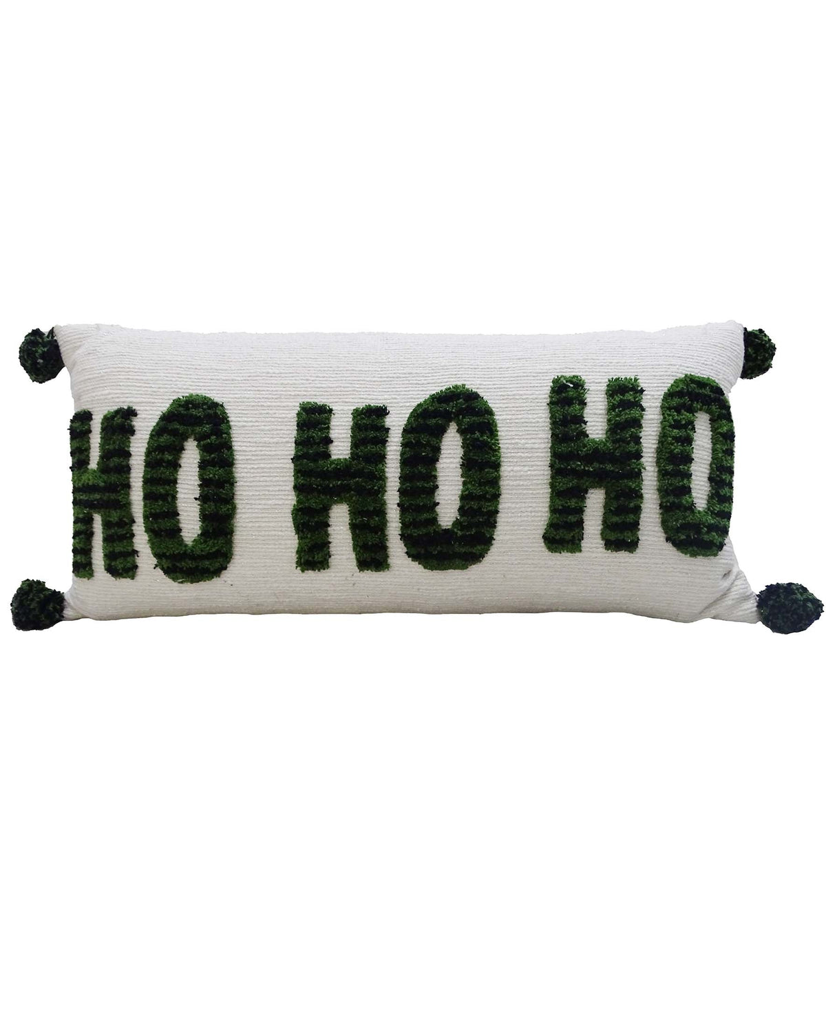 Vibhsa Christmas Pillow for Holidays, 32"x 14" HOHOHO Embroidered
