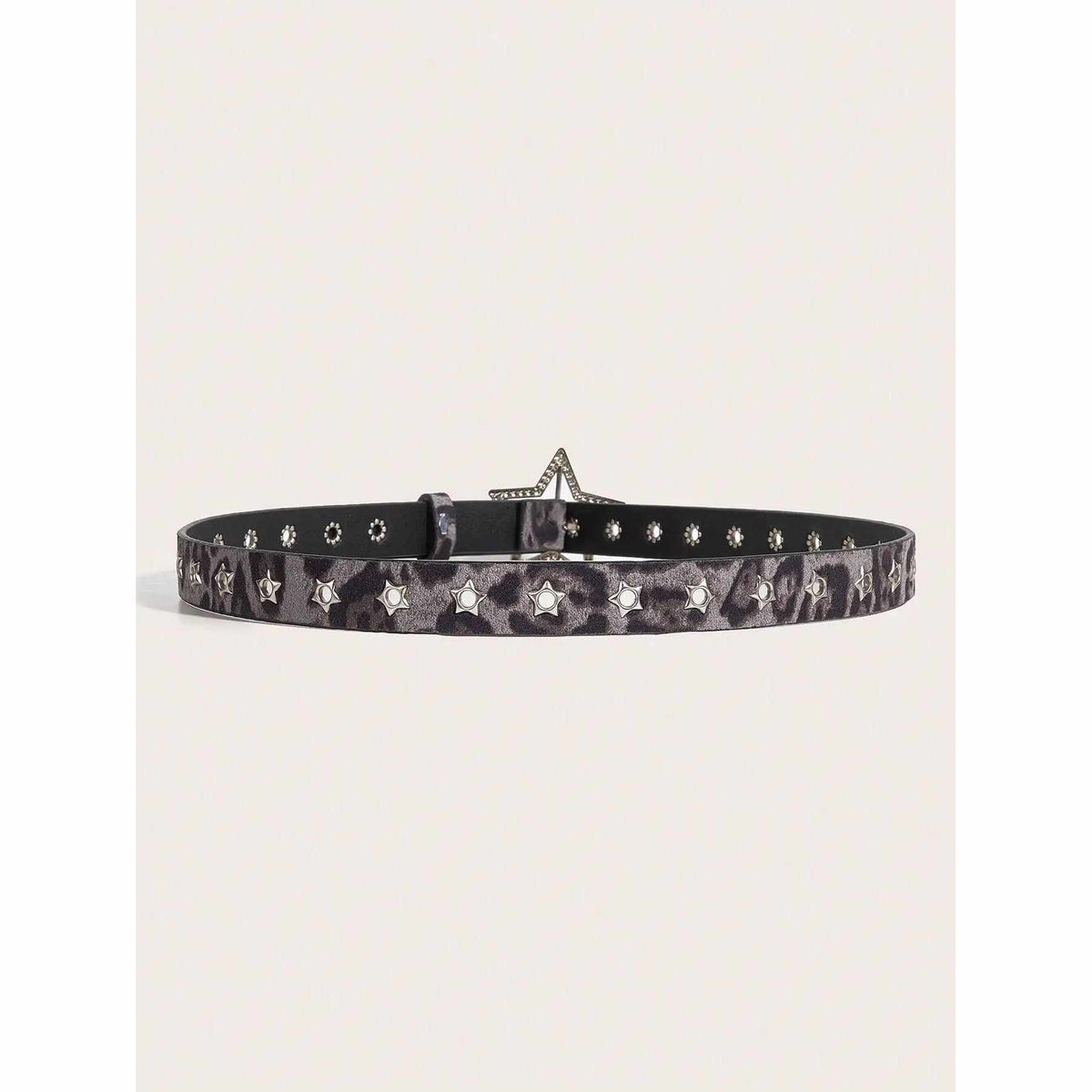 Creative Women's Star Rivet Metal Eyelet PU Belt