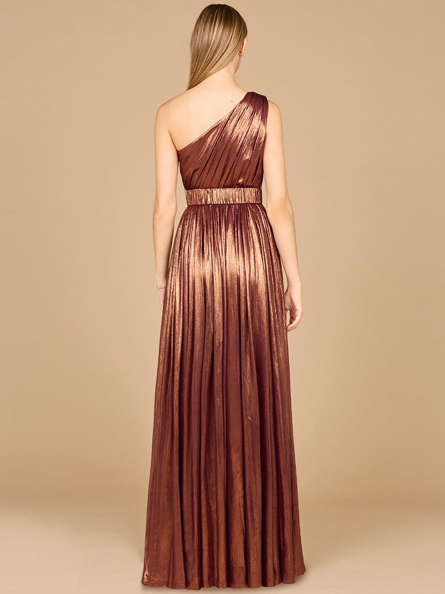 Ein-Schulter-Kleid in Metallic-Optik - OUTLET