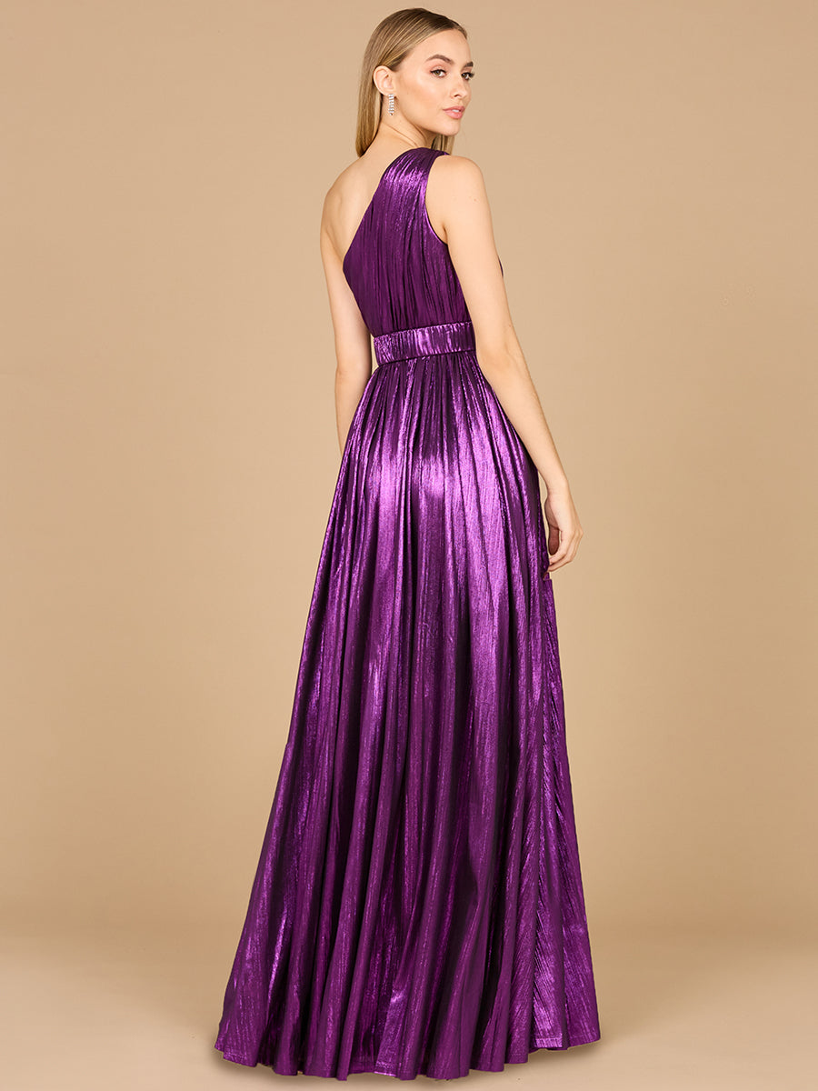 Ein-Schulter-Kleid in Metallic-Optik - OUTLET