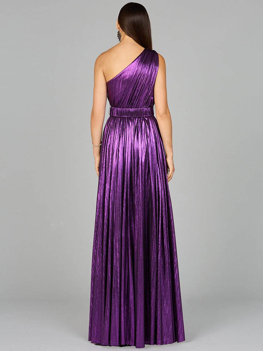 Ein-Schulter-Kleid in Metallic-Optik - OUTLET
