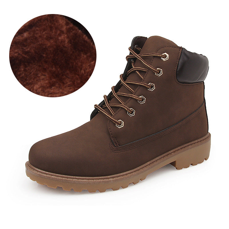 Mens CottonQuilted Dr MartensStyle BootsHighTop Casual Work Boots