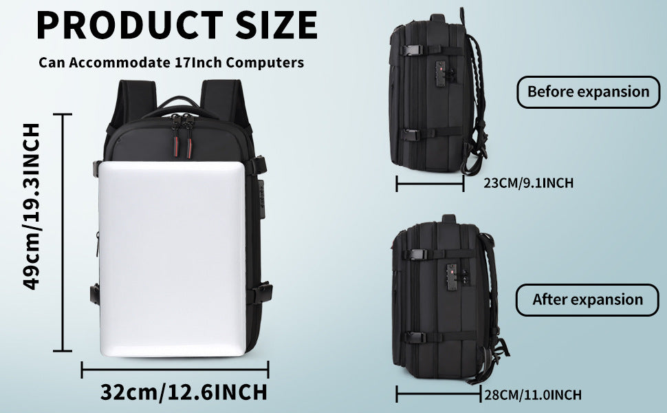 Large-capacity Compression Backpack With USB Charging For Short Trips And Travel