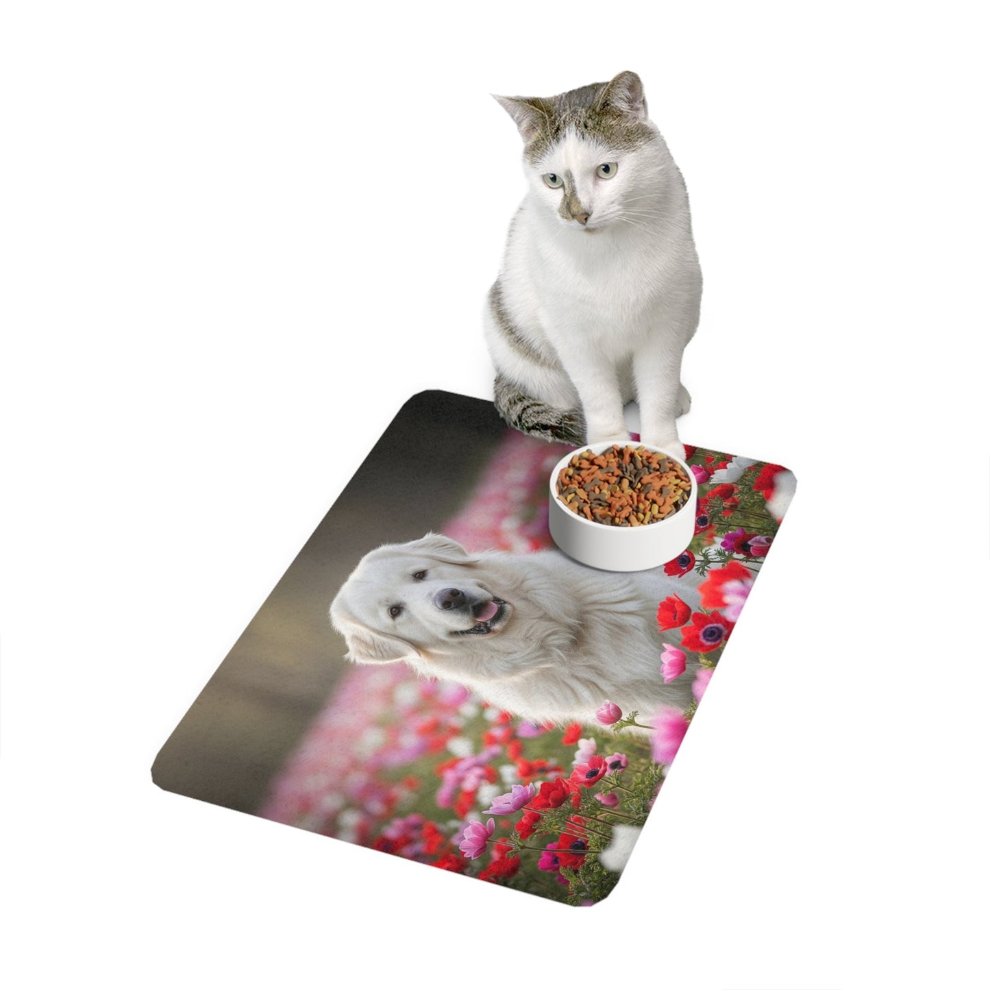 Tapis antidérapant pour animaux de compagnie – Tapis d'alimentation étanche pour chiens