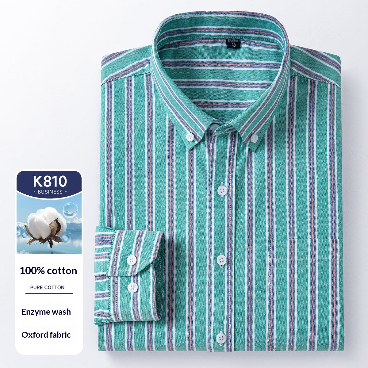 Men's Cotton Long Sleeve Oxford Woven Shirts
