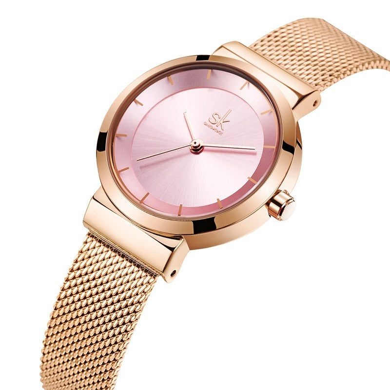 Sophisticated Quartz Watch, Minimalist And Elegant Womens Timepiece