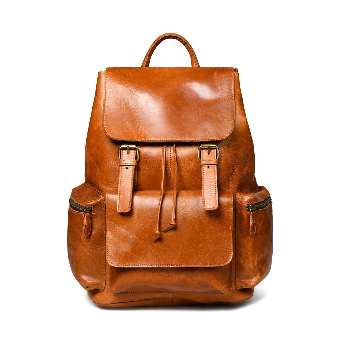 Vortex Lederrucksack: Hellbraun