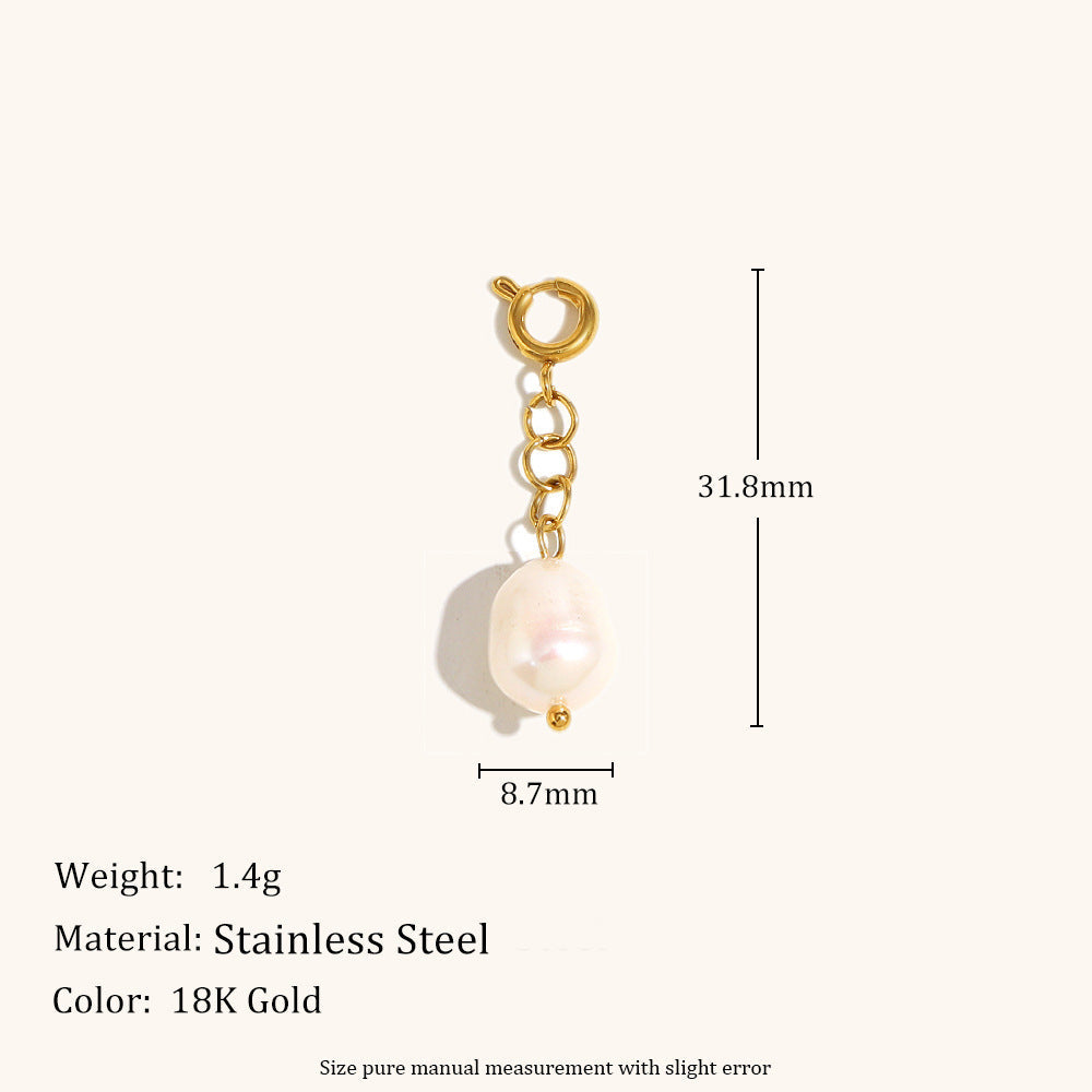 European And American Cross-border Spring-ring Pendant Stainless Steel Plated