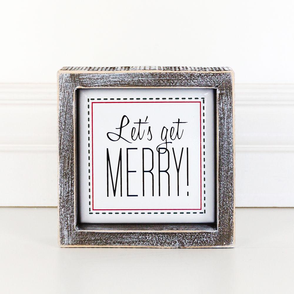 Panneau Joyeux Noël de 12,7 cm - Décoration Festive en Bois à Suspendre Plaque Murale pour Cheminée de Noël