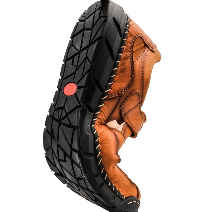 Mens Trendy Large-size Sandals With Velcro And Stitched Detailing
