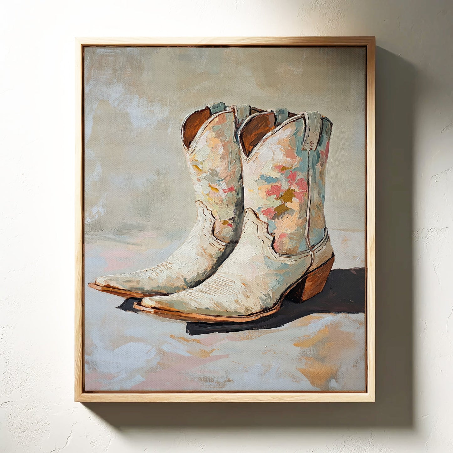 Bemalte Sohlen: Florale Cowboystiefel