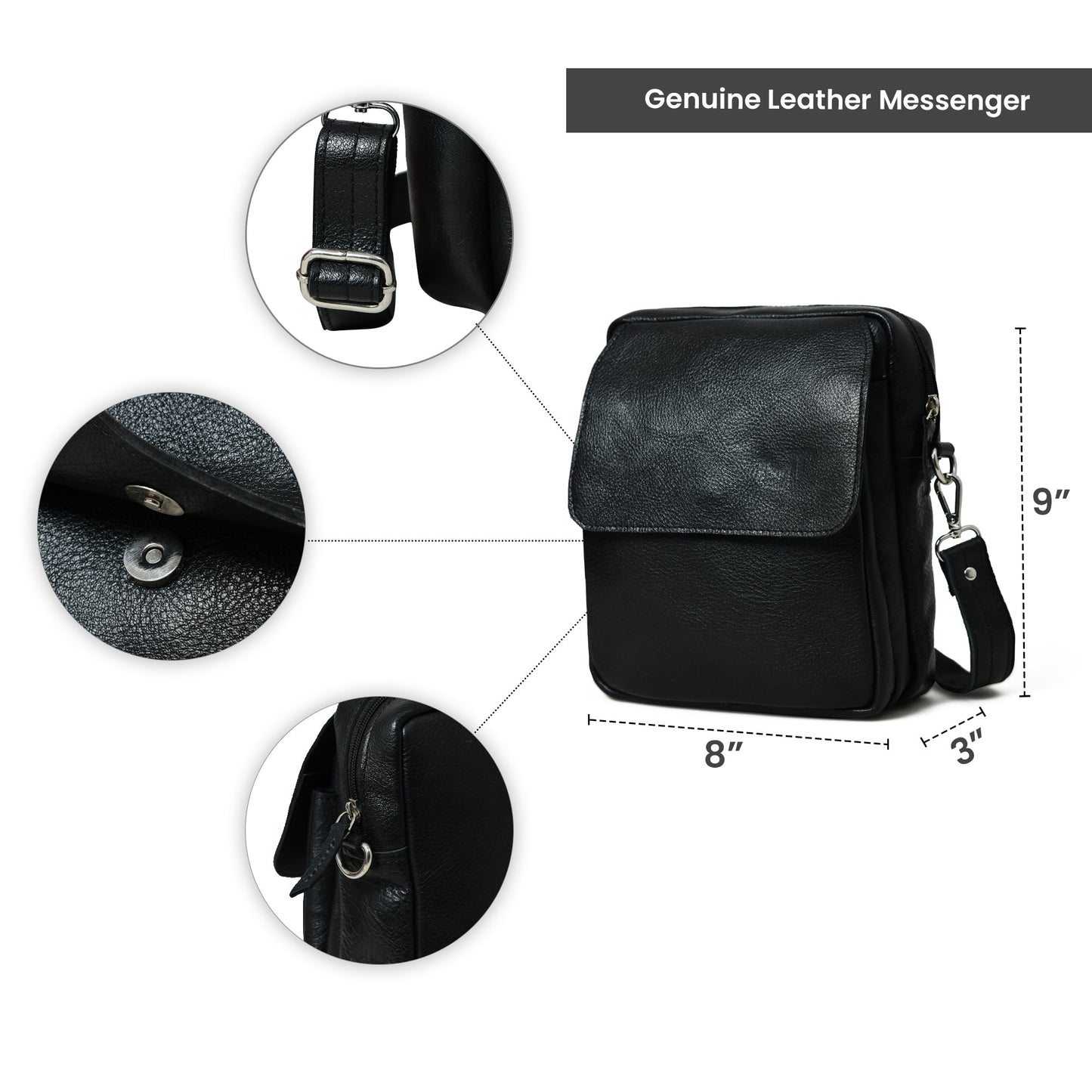 Enzo Black Umhängetasche