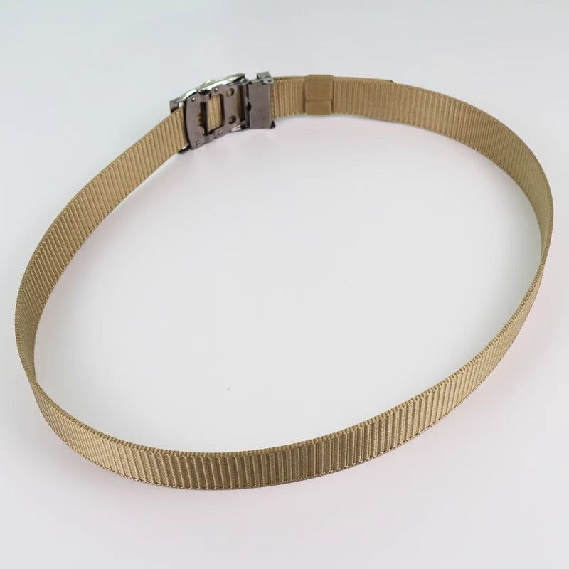Men's Canvas Smooth Buckle Nylon Pant Belt