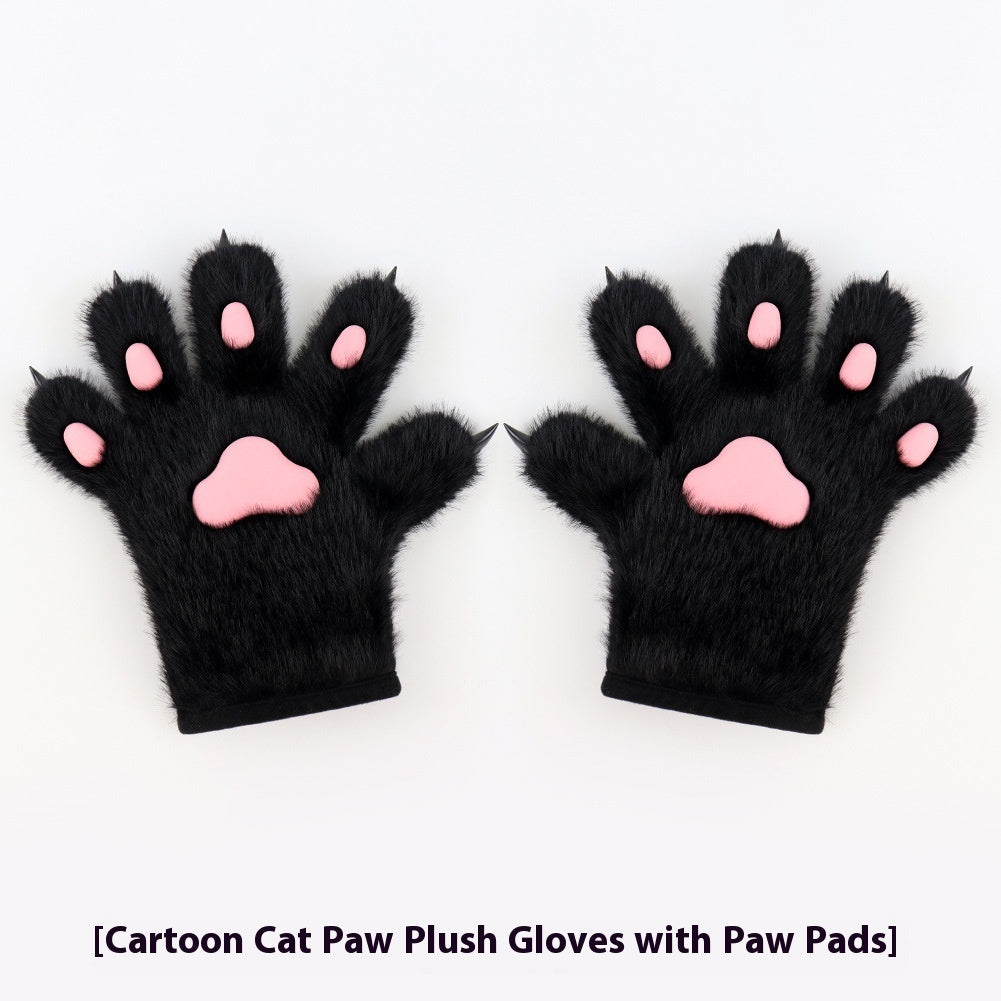 Handmade Cat's Paw Gloves Plush Meat Pad Cat Palm Props