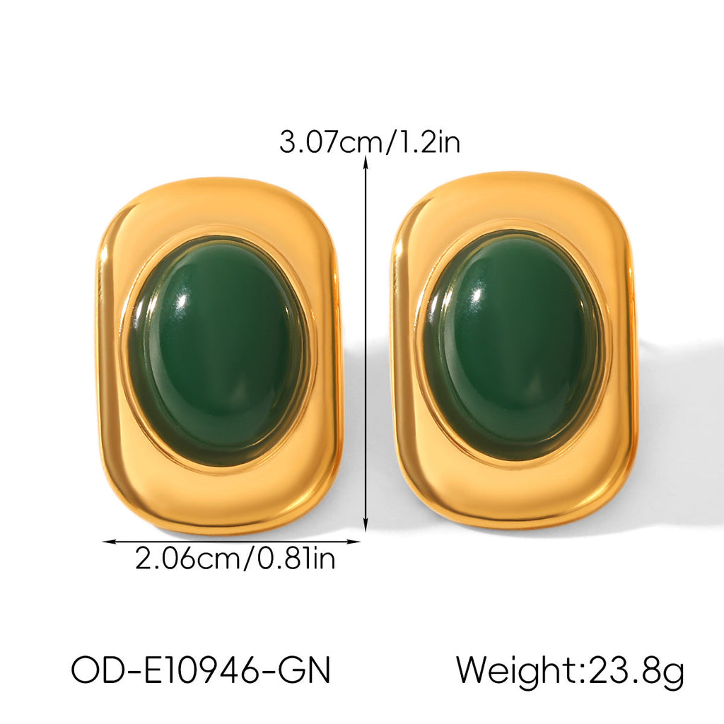 Vintage Personalized Non-fading Titanium Steel Earrings For Women