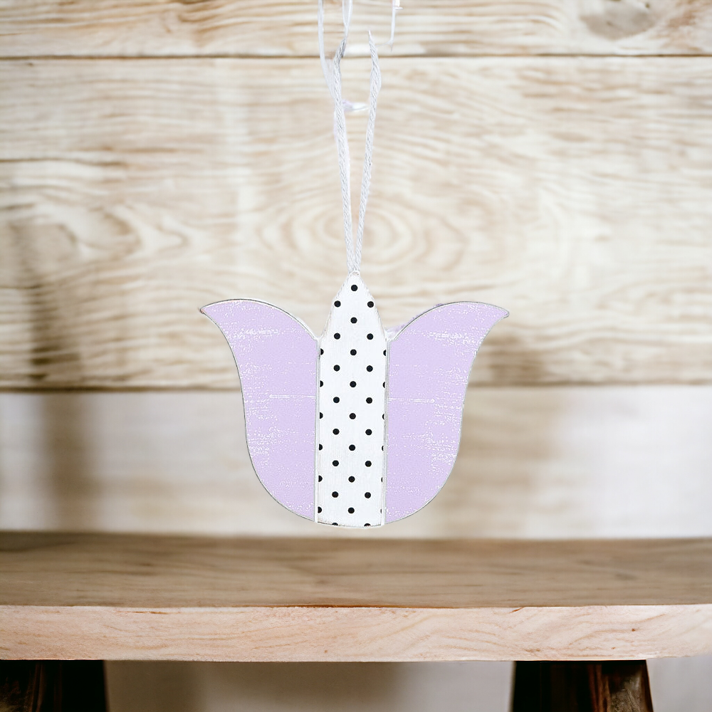Easter Wooden Hanging Ornaments Set Rustic Spring Home Decor Bunny Egg Chick Handmade