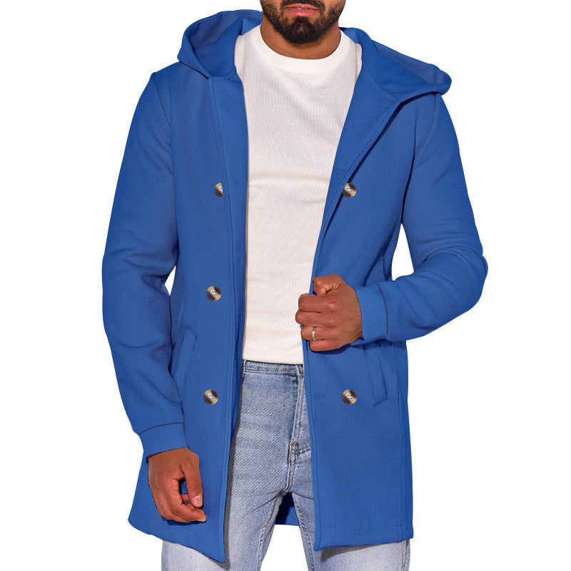 Versatile Wool Coat Mens Trench Coat