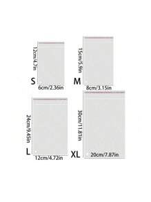 Transparent self-adhesive bag-double layer 5 wire-L size-100 pieces/bag