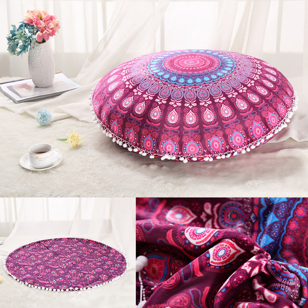 Colorful Mandala Floor Pouf Pillow