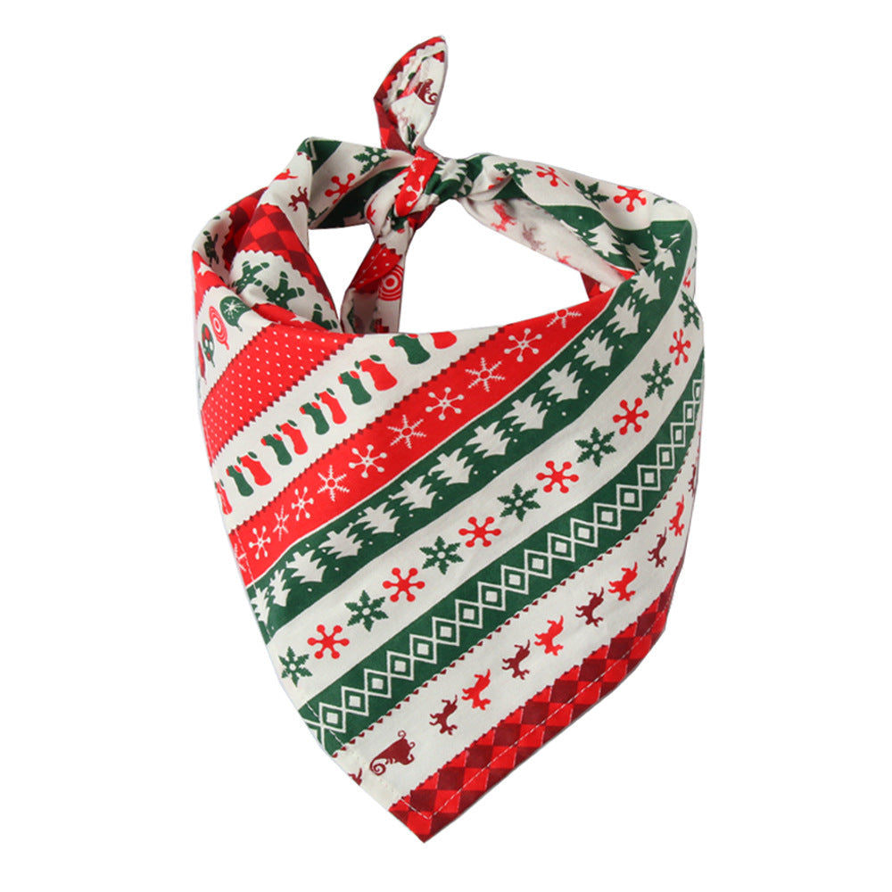 Pet Saliva Towel Cotton Triangle Scarf Dog Scarf Cat Bib