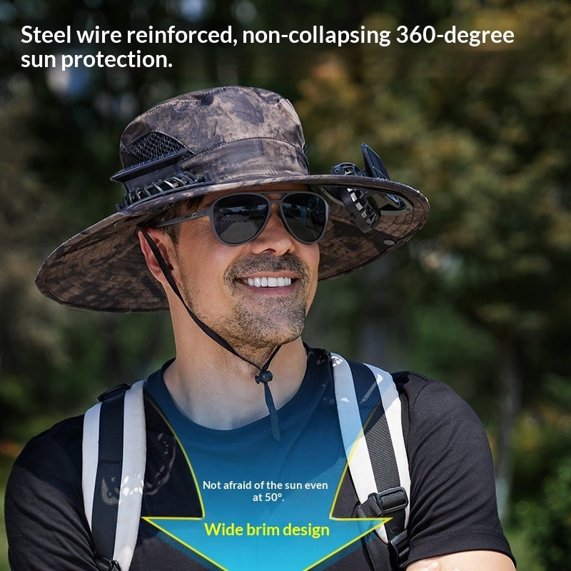 Spray Fan Hat Cooling Sunshade Fisherman Hat