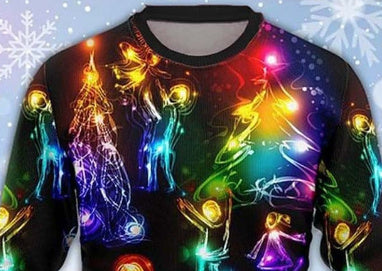 Polyester Round Neck Printed Men's Sweater
