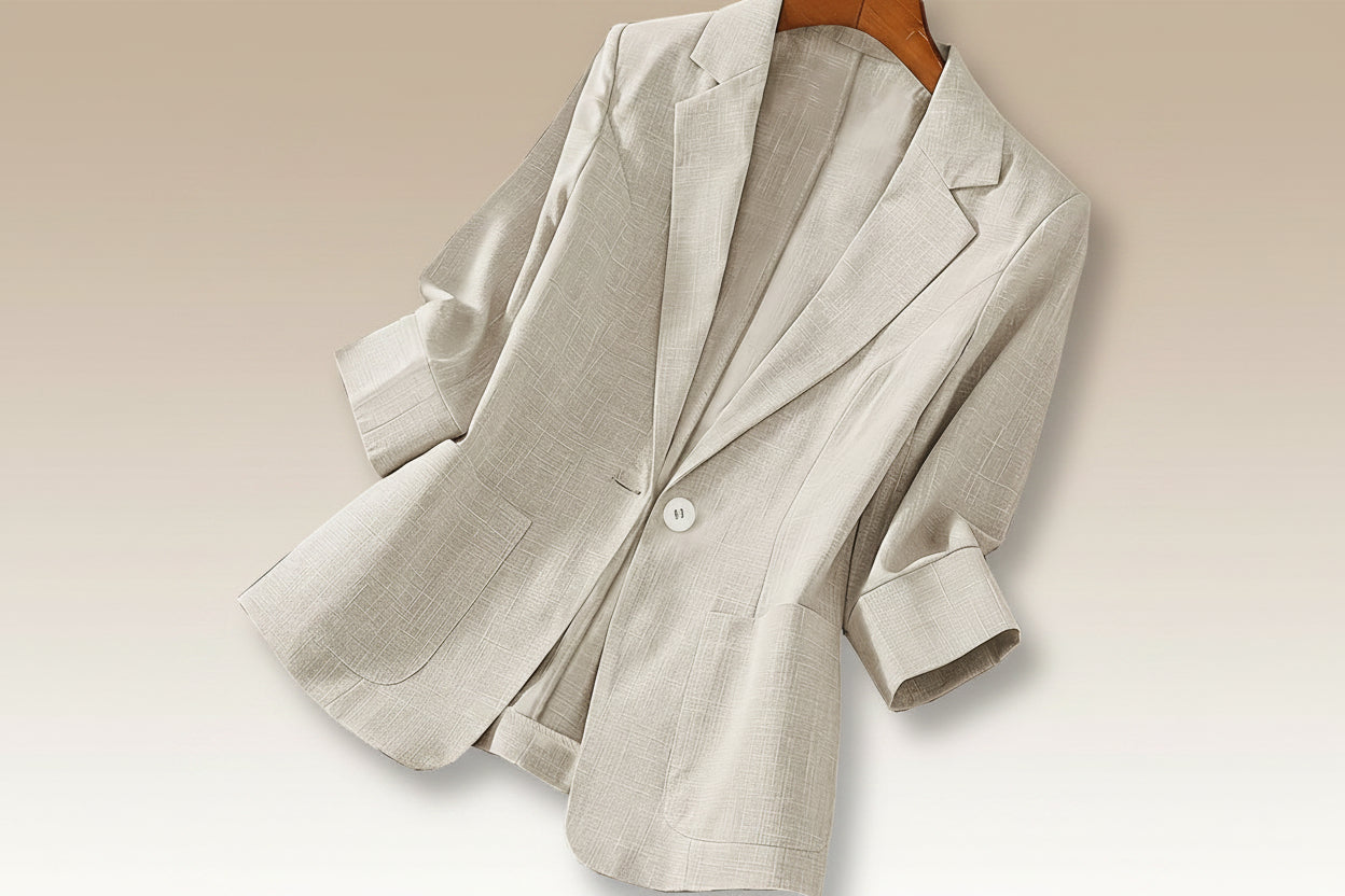 Women's Three-Quarter Sleeve Single-Button Casual Blazer