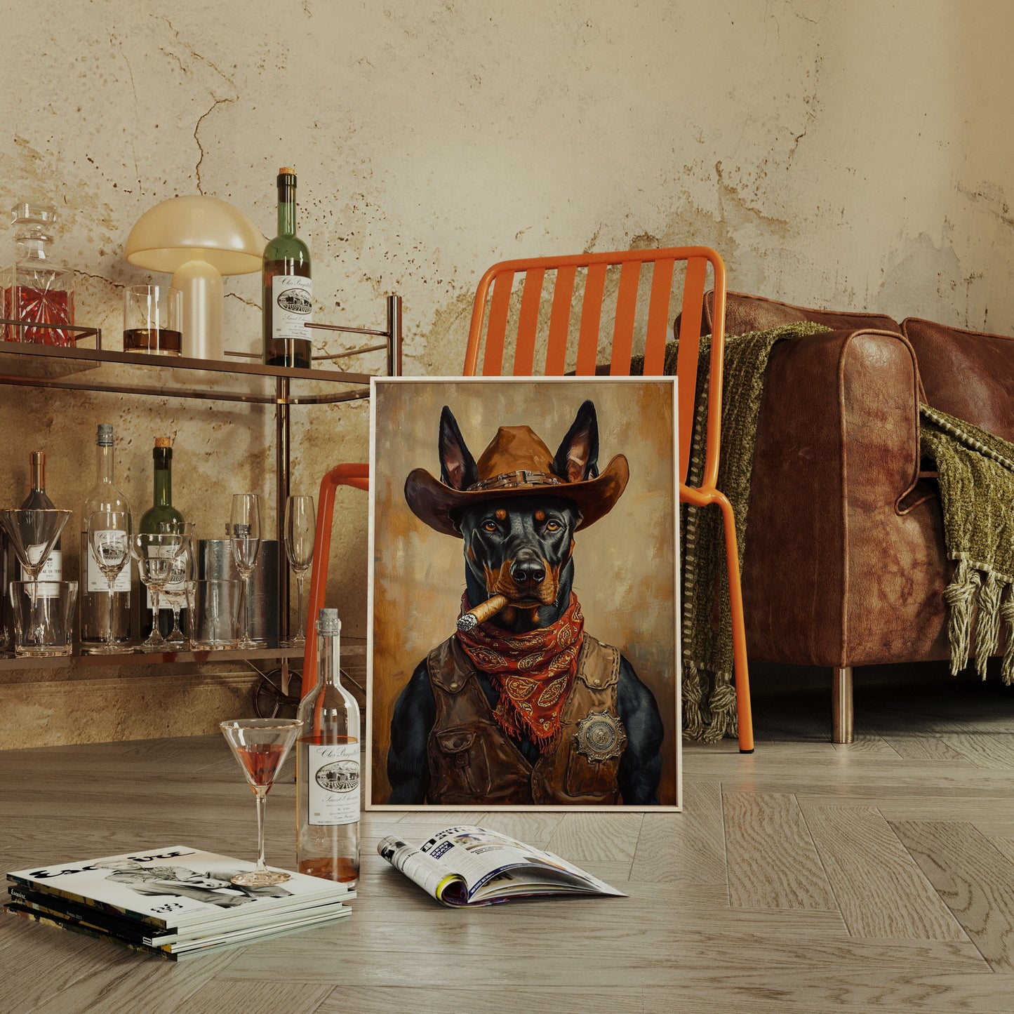 Dobermann Marshal mit stahlhartem Blick