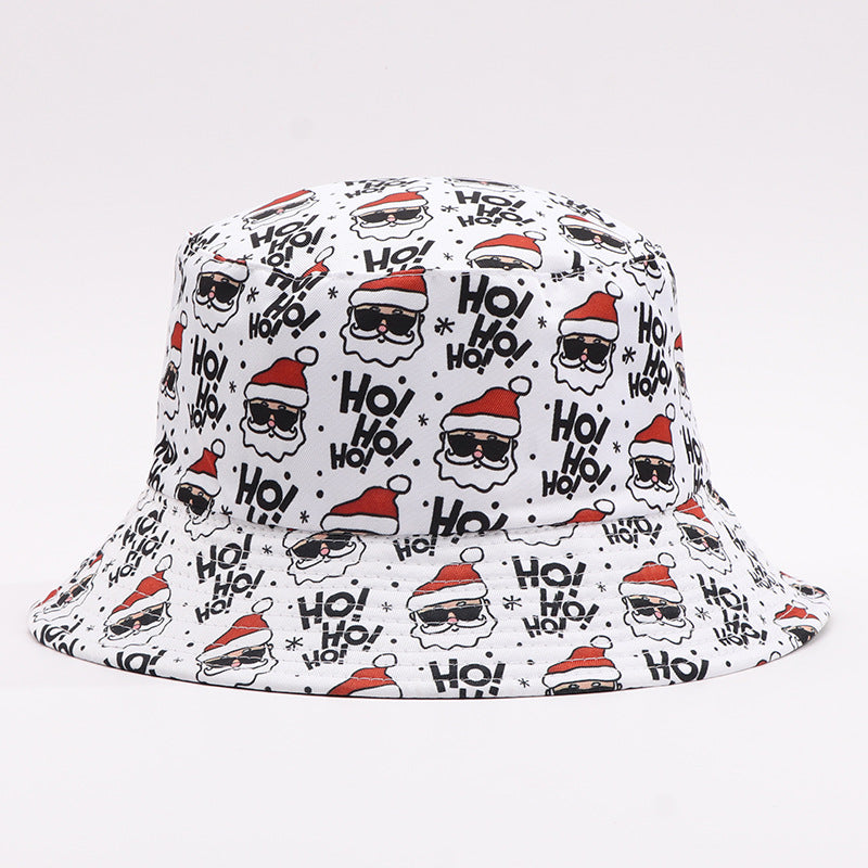 European And American Digital-print Bell-shaped Reindeer Bucket Hat