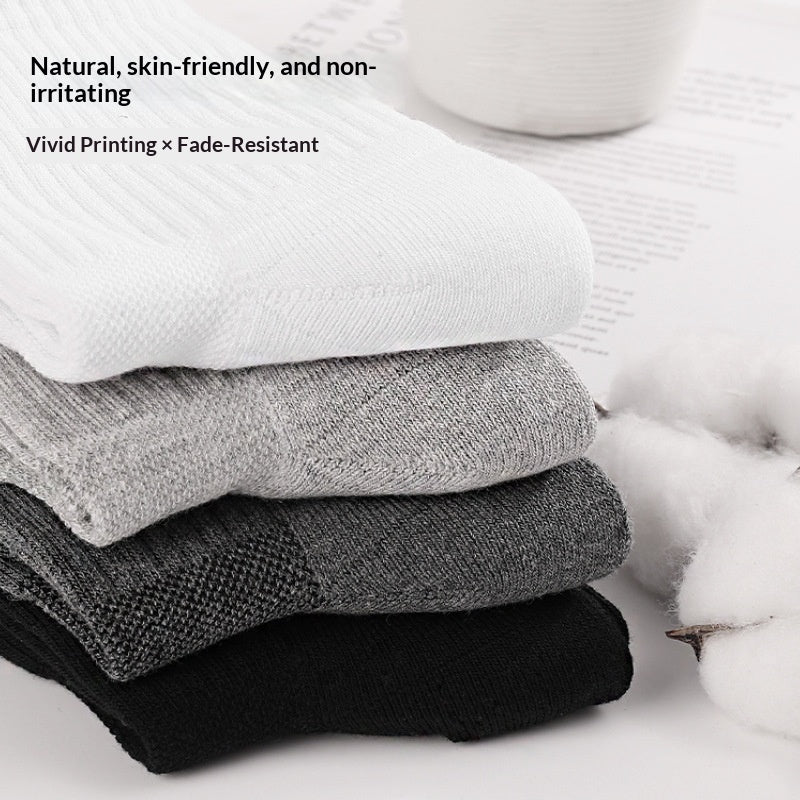 Pure Cotton Sports Socks With A Thickened Towelbacked SoleMens Basketball Style