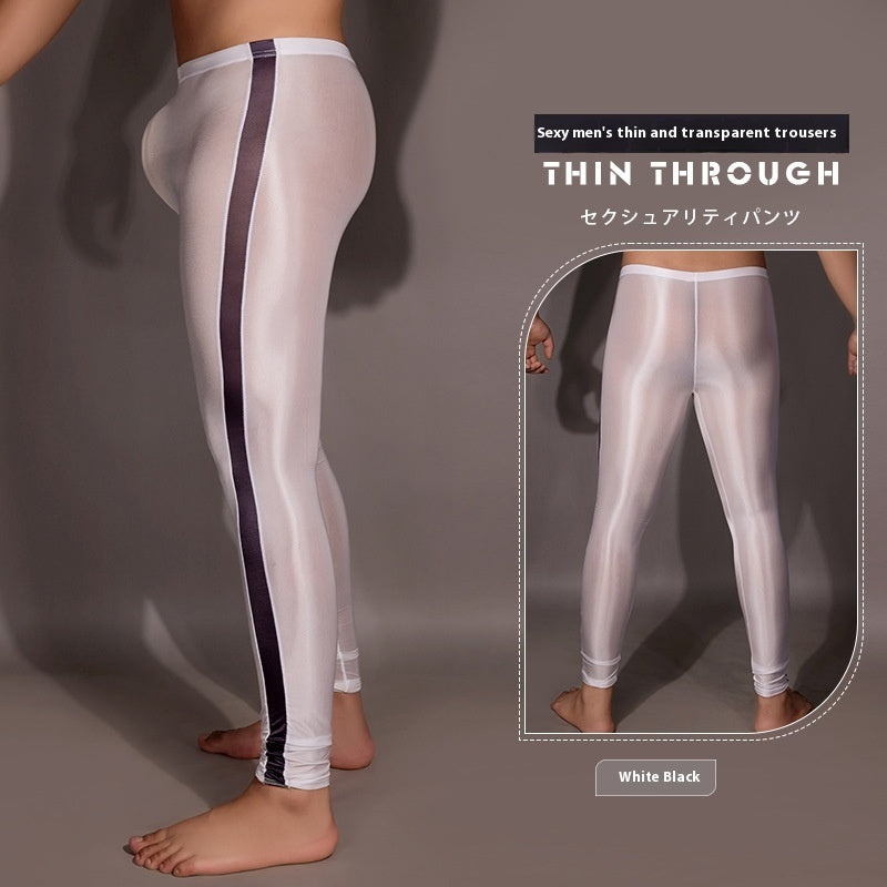 Sexy Underwear Trousers Base High Elastic Tight Sexy Qiong Si Ding Thin Transparent