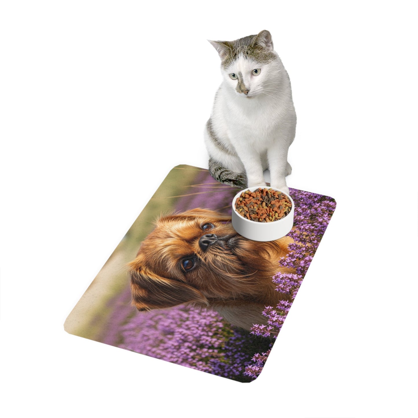 Tapis antidérapant pour animaux de compagnie – Tapis d'alimentation étanche pour chiens