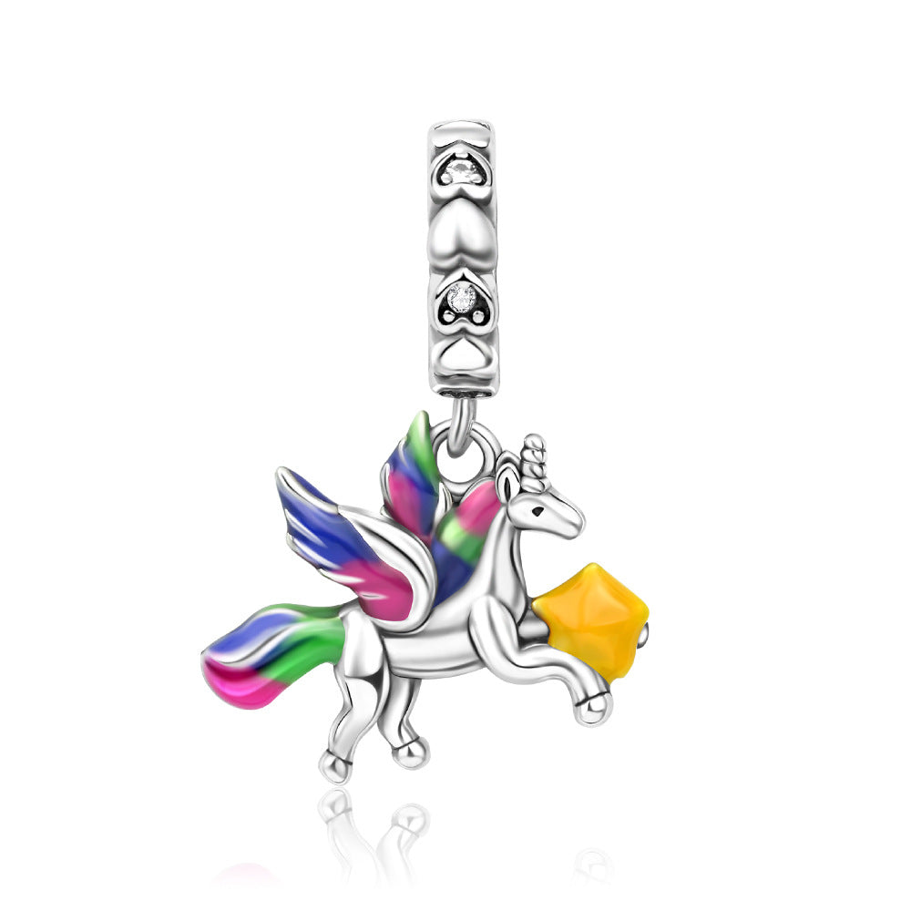 Cute Animal Colorful Oil-Drop Pendant Bracelet Accessory