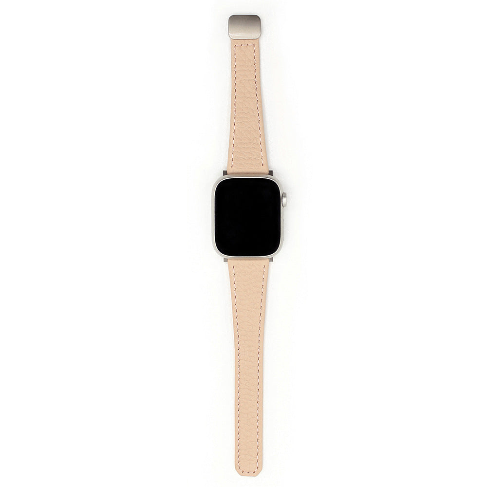 Litchi-pattern Genuine Leather Watch Strap For Watch Straps