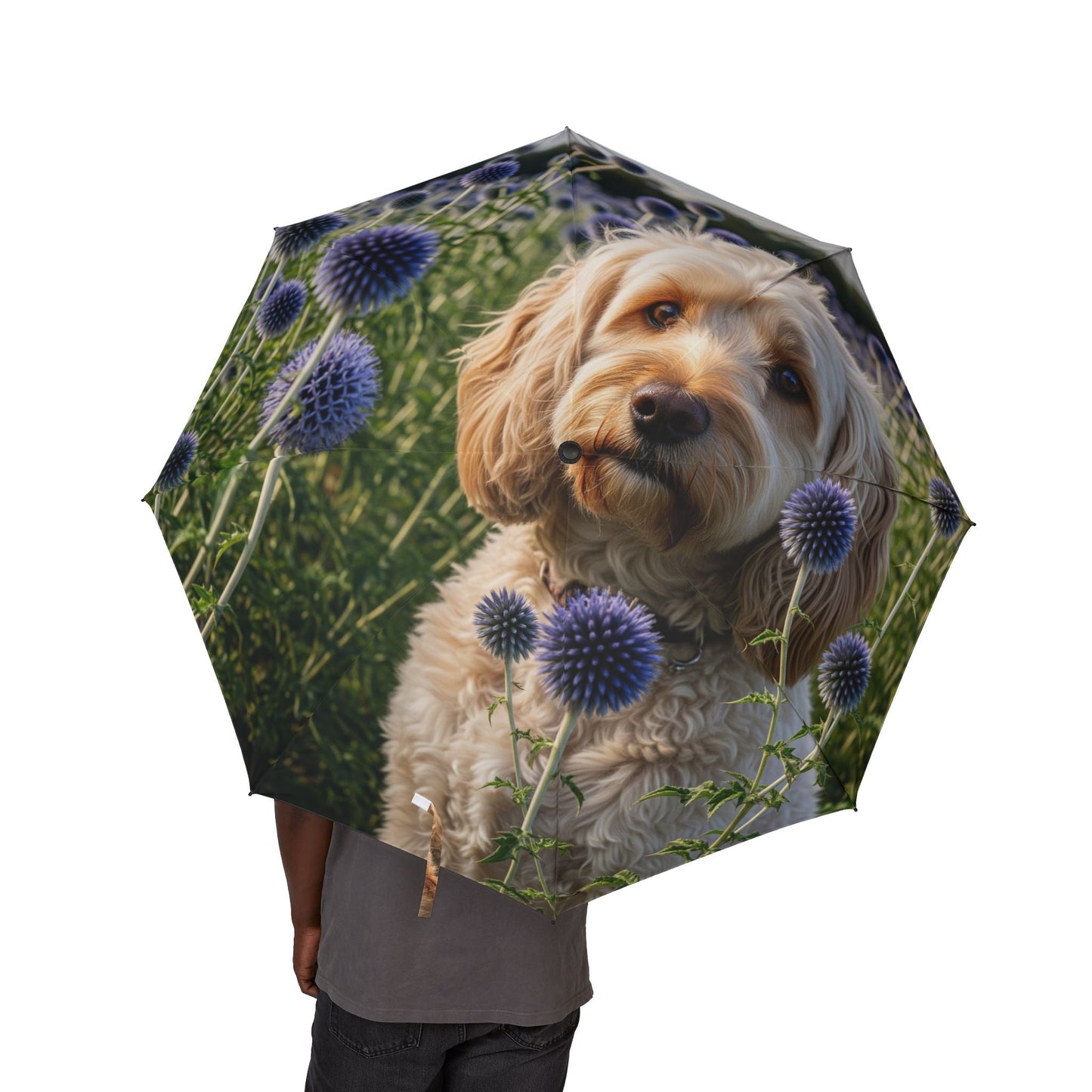 122 cm halbautomatischer Regenschirm – winddichter großer Reise-Regenschirm