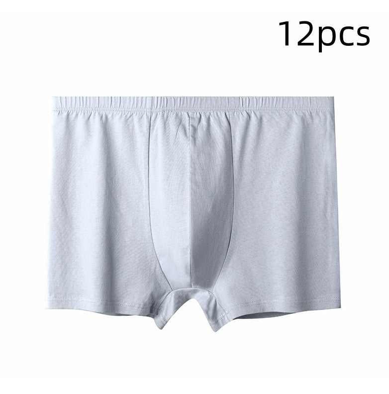 Men's High-waisted Pure Cotton Plus Size Loose Deep-crotch Cotton Breathable Boxer Shorts