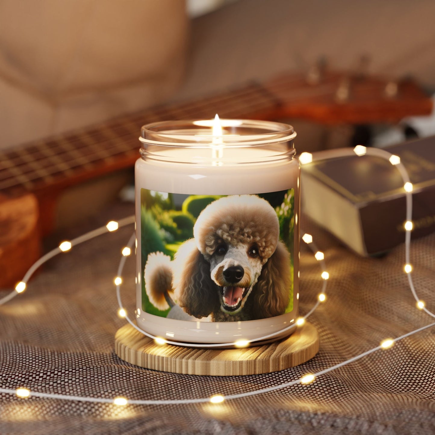 Bougie parfumée en cire de soja avec pot en verre