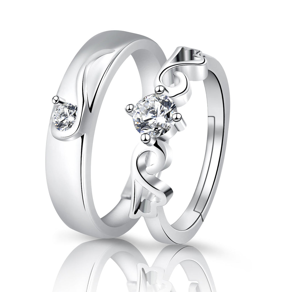 Moissanite Engagement Couple Couple Rings