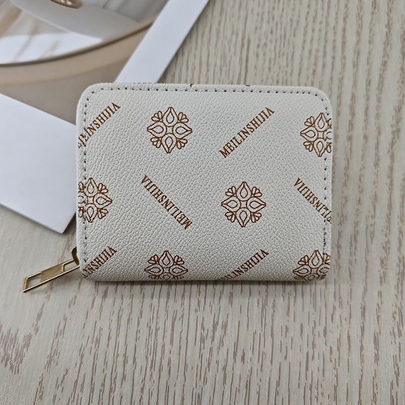 Simple And Stylish Single-zip Multi-cardholder Coin Purse