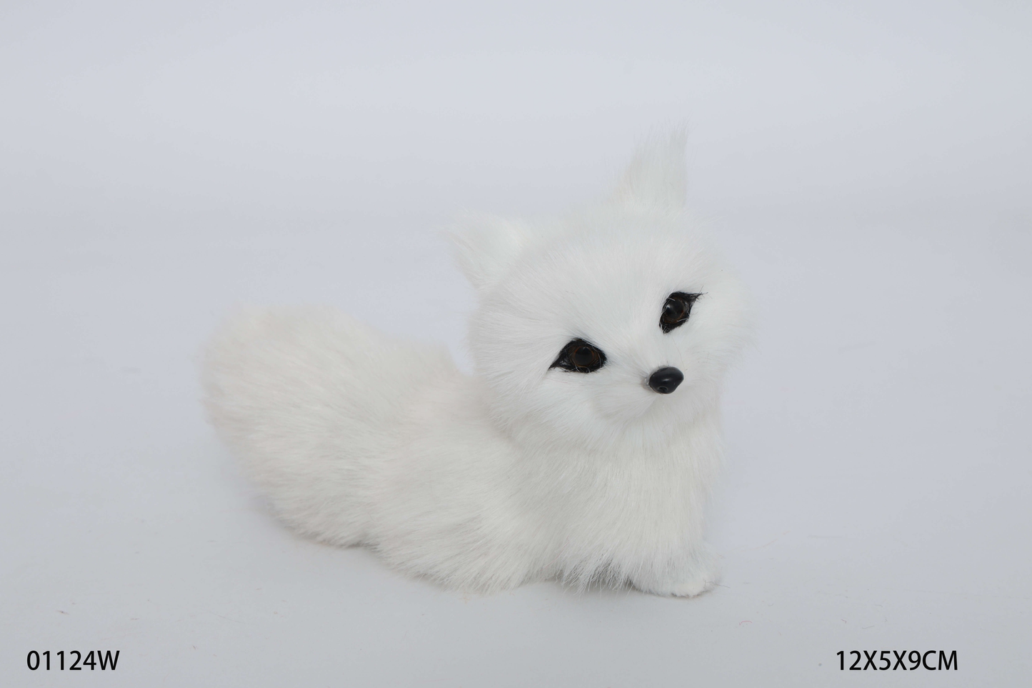 Creative imitation fox decoration-light brown-sitting with head up-1 piece