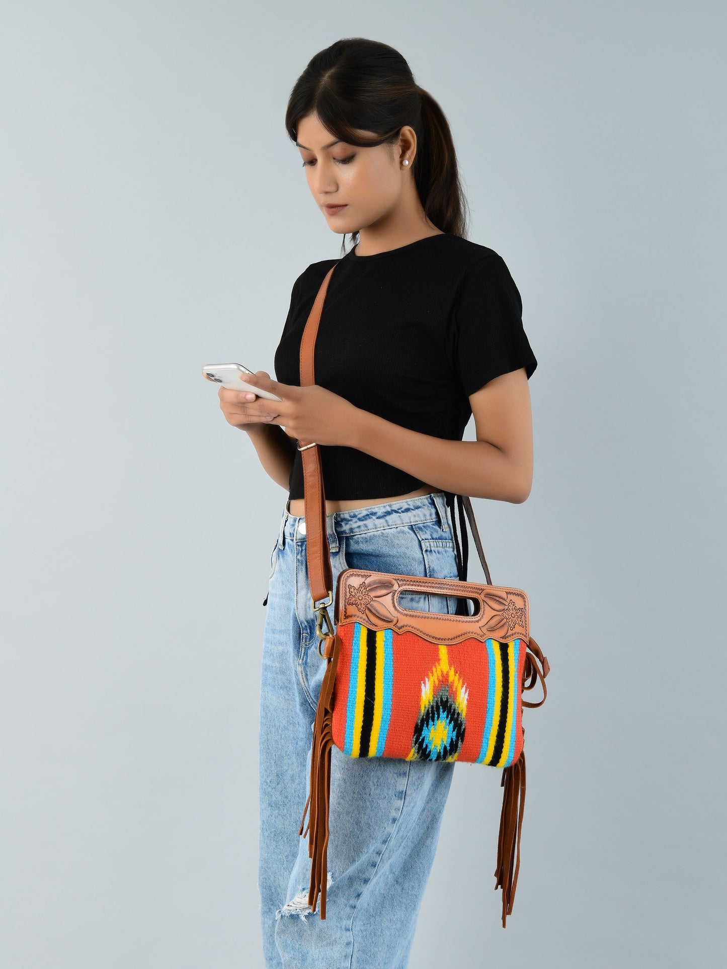 Western-Lederclutch-Werkzeugtasche