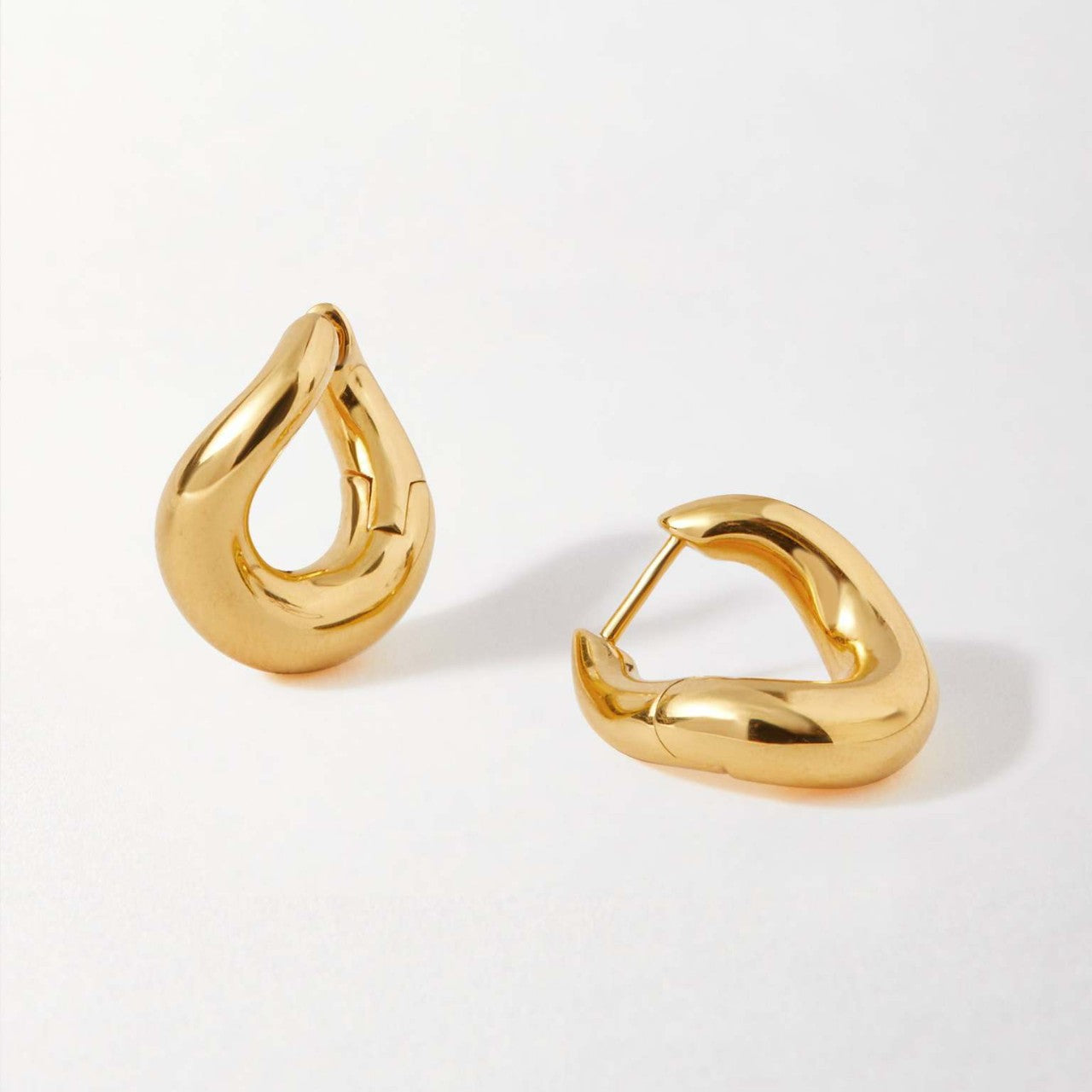 Irregular Curved 18k Gold plated Earrings For Women