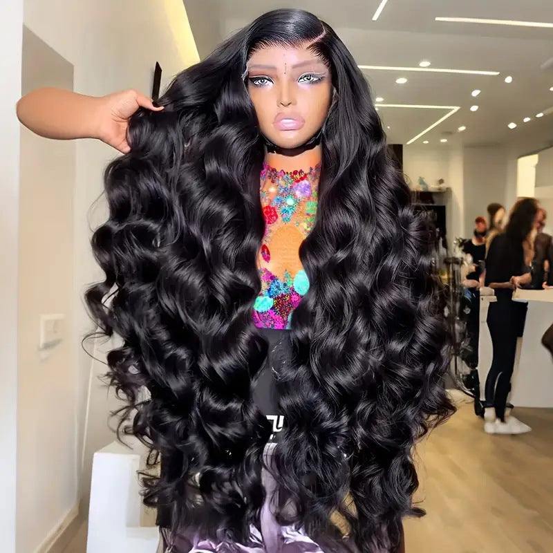 Front Lace Wig Women's Mid-length Large Wave Long Curly Hair
