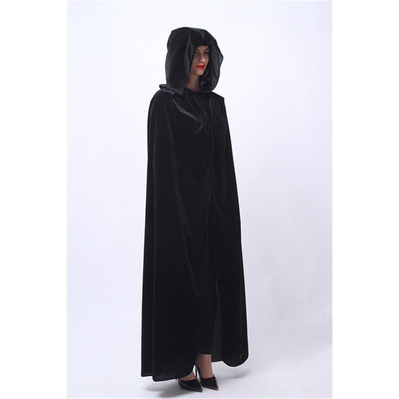 Velvet Thin Black Halloween Cape Cloak