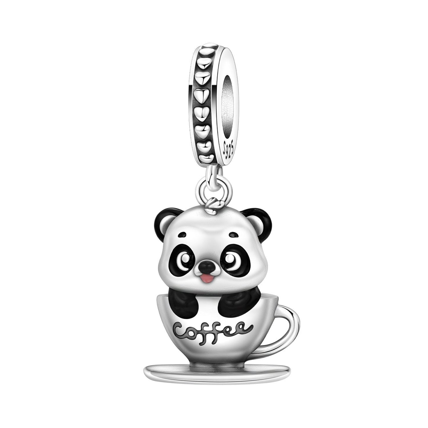 Cute Bamboo Panda DIY Copper Bead Pendant Jewelry Accessory