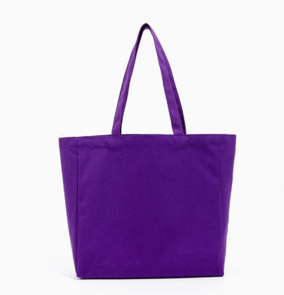 Fashionable Eco-friendly Colorful All-cotton Tote Canvas Bag