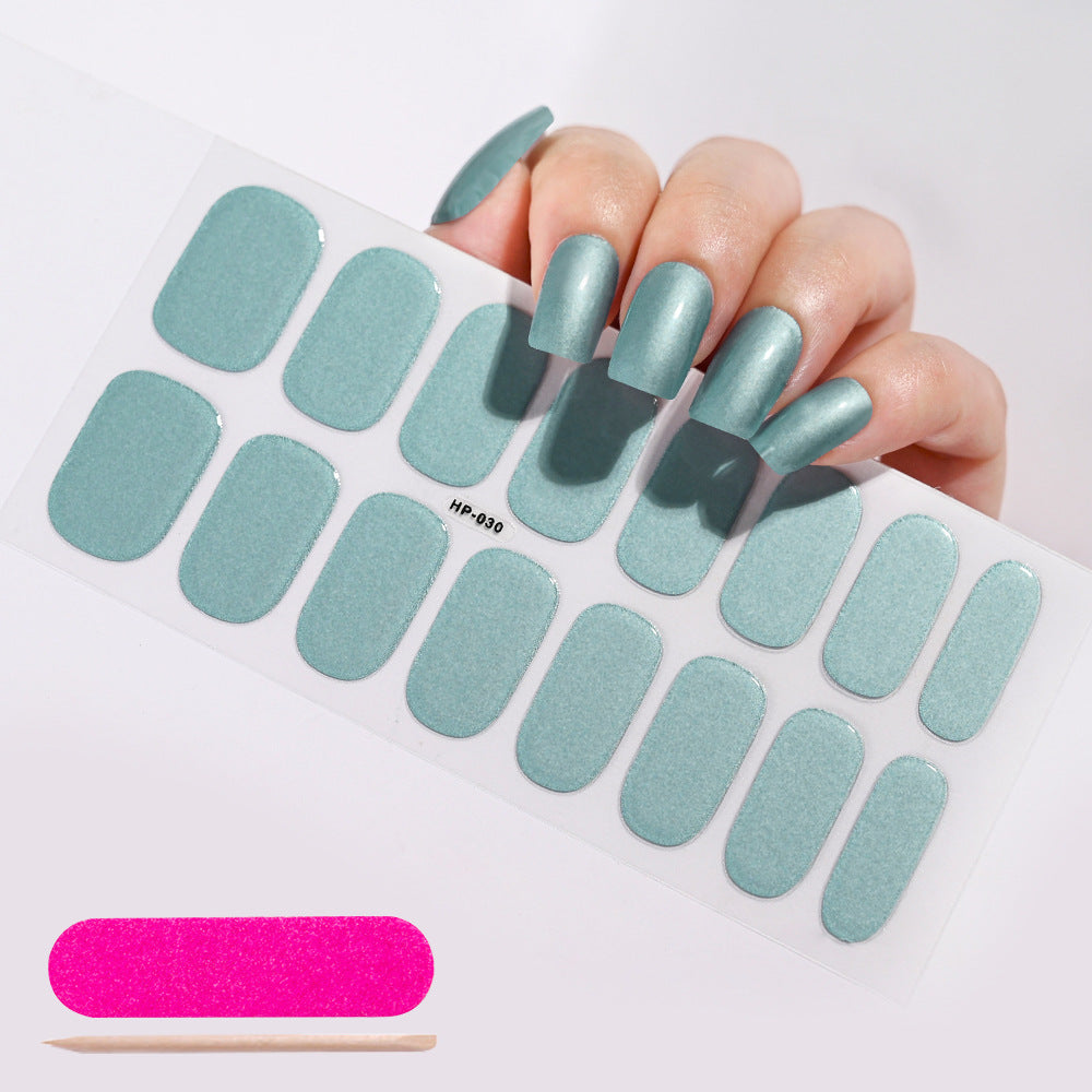 Waterproof And Durable Second Generation Semi-cured UV Nail Beauty Stickers