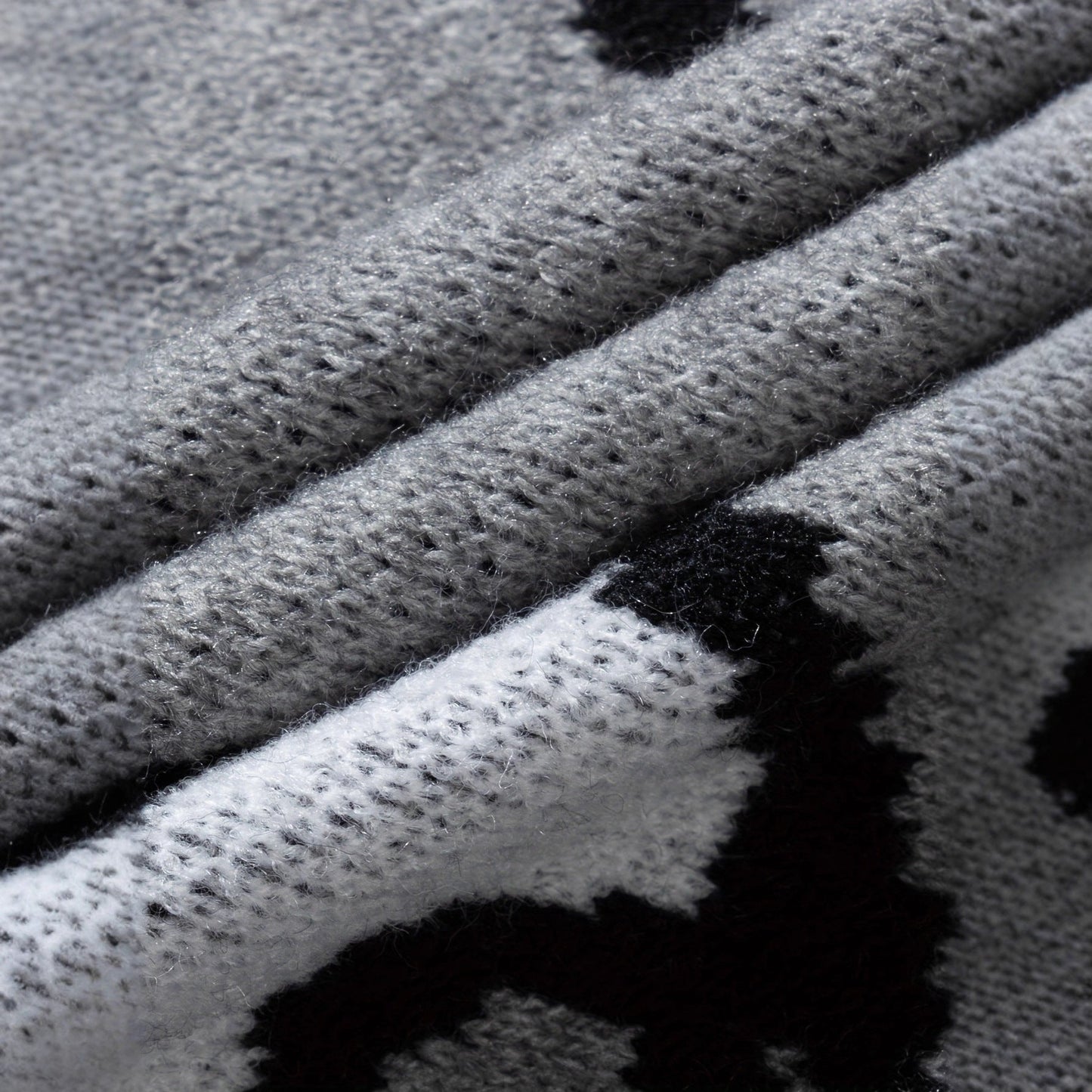 Mens Cute And Quirky Cat-print Knit Sweater