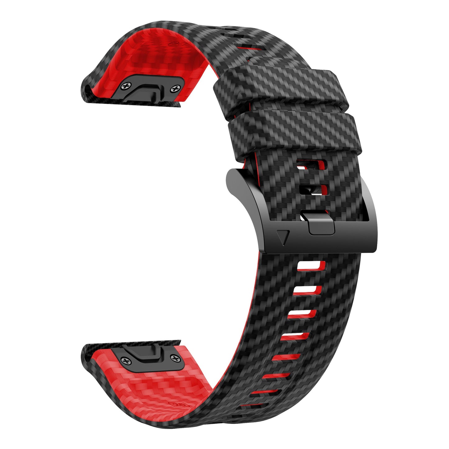 Silicone Watch Strap With Carbon Fiber Texture